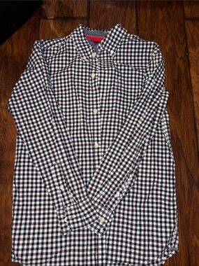 Boys Gap  Black & White Gingham Button-Down Shirt